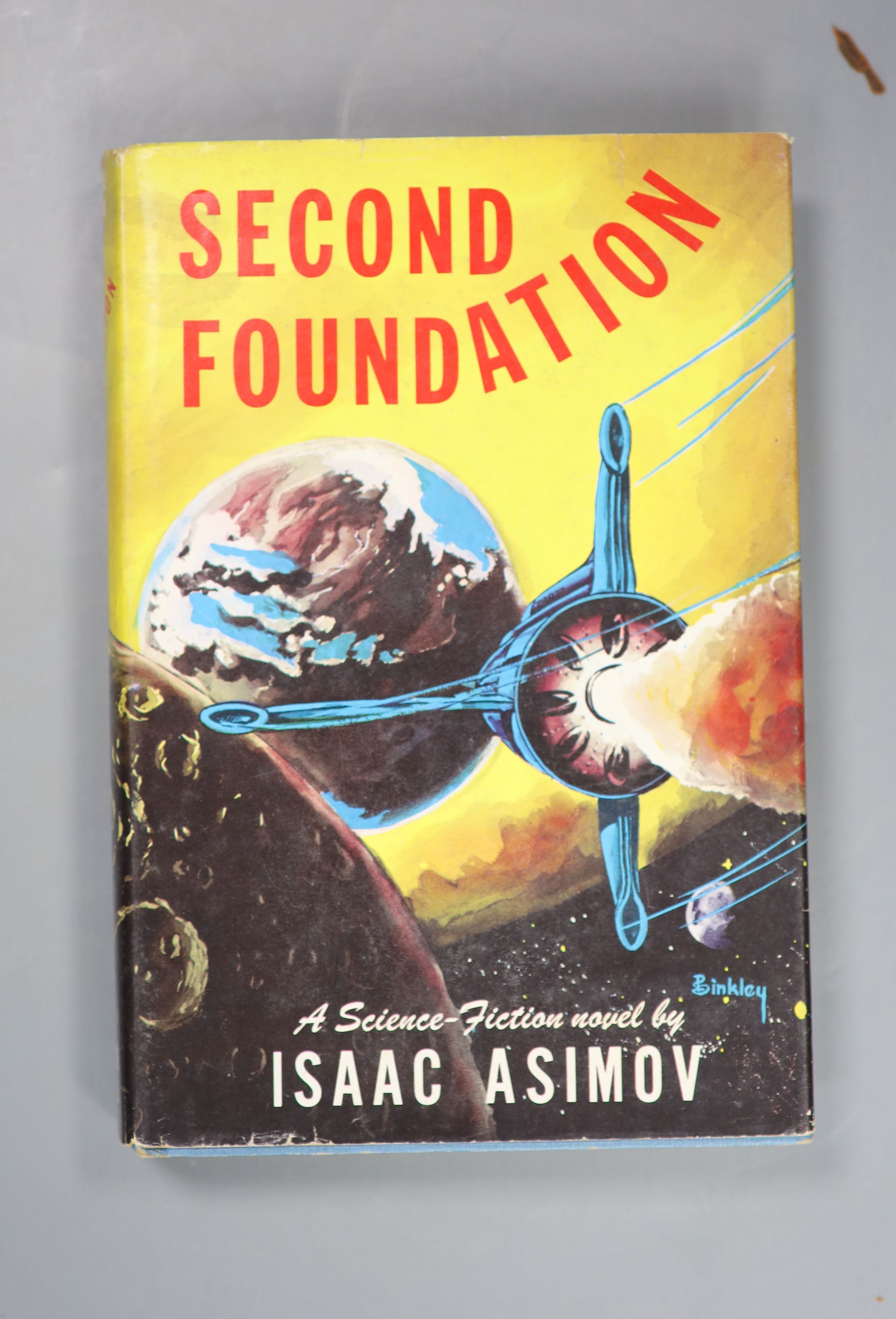 Asimov, Isaac - The Foundation Trilogy, all 1st editions, all in unclipped d/j’, all Gnome Press, New York - Foundation, 1951; Foundation and Empire, 1952; Second Foundation, 1953, with , The Stars Like Dust, 1st edition